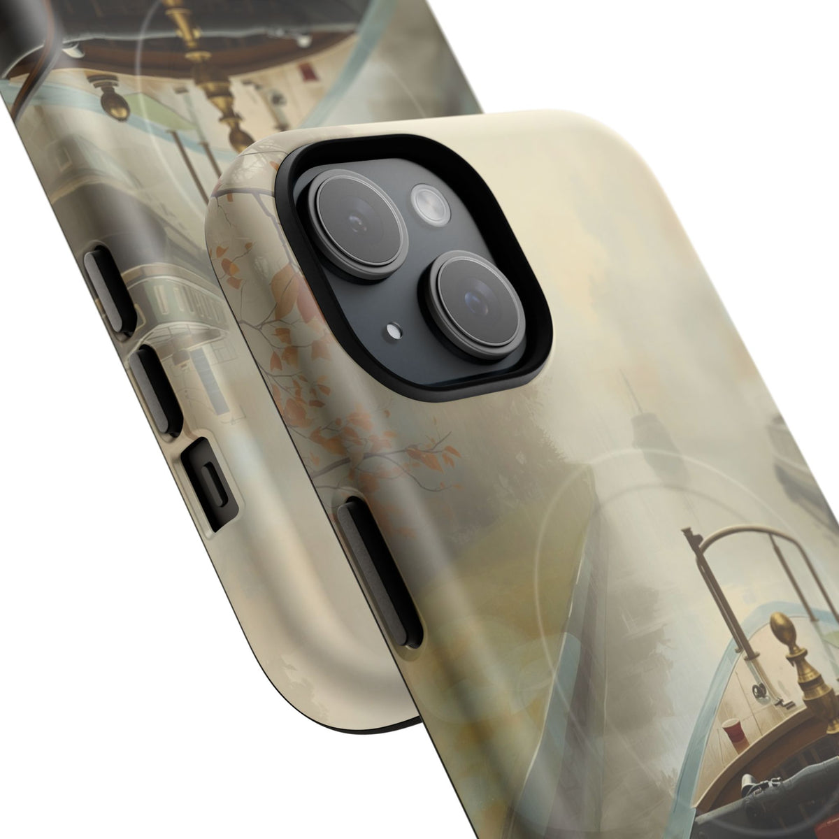 iPhone Misty Narrowboat Stern Premium MagSafe Case