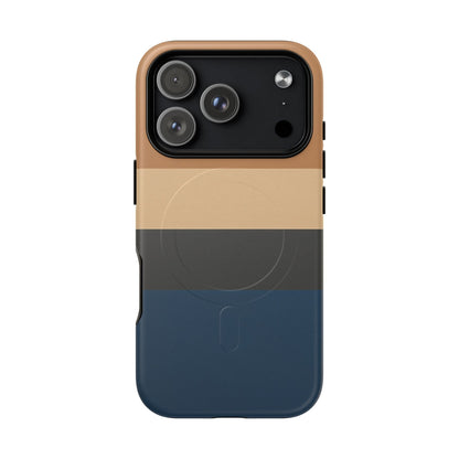 Retro Marina Colour-Block iPhone Case - Luxury Shockproof MagSafe® Compatible Tough Cover