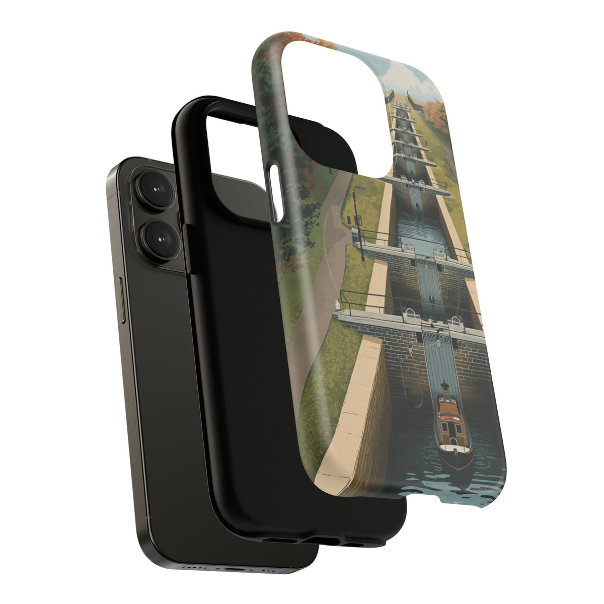 The Lock Flight Canal Landscape MagSafe-Compatible iPhone Case