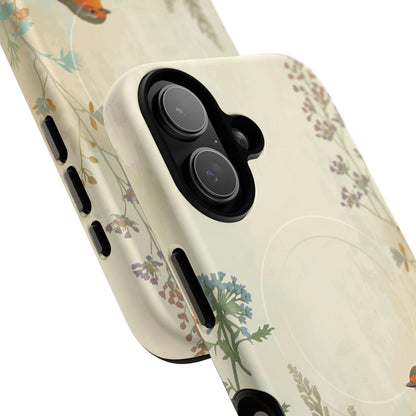 iPhone Floral Robin Premium MagSafe Case