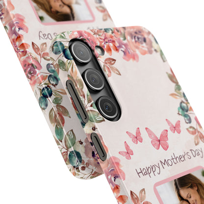 Samsung Galaxy Personalised Mothers Day Case - Custom Photo Watercolour Floral Cover