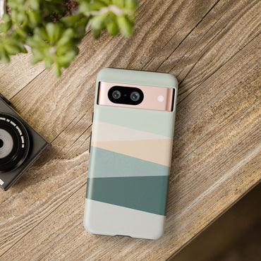 Google Pixel Case - Coastal Mist Blue Green Stripe