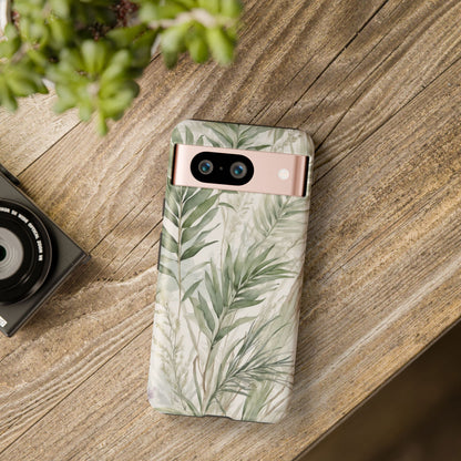 Google Pixel Case - Botanical Greenery Watercolour Pattern