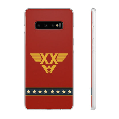 Personalised Wonder Woman Inspired Phone Case - Custom Initials Superhero Design