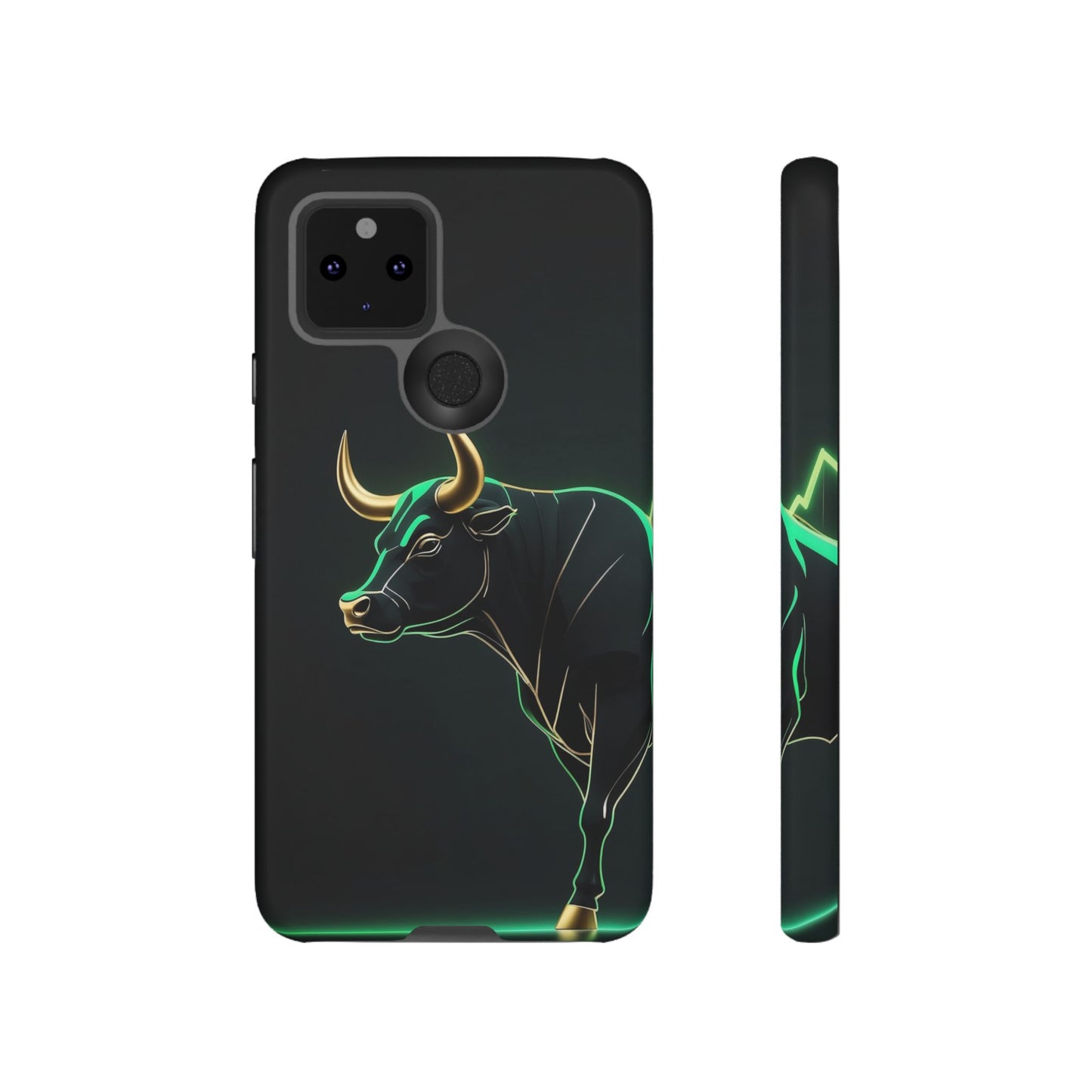 Google Pixel Case - Neon Bull Matte Black