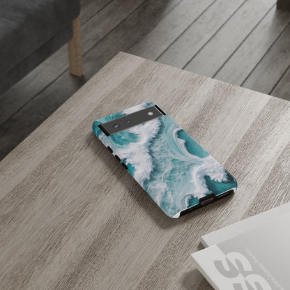 Google Pixel Case - Ocean Luxe Marble Waves