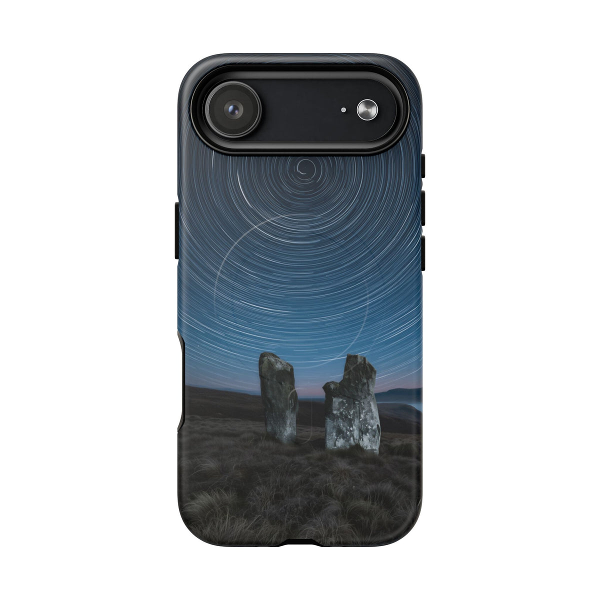 iPhone Star Trails Over Ancient Stones Premium MagSafe Case
