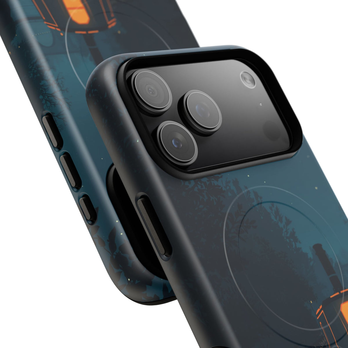 iPhone Night Narrowboat Canal Premium MagSafe Case