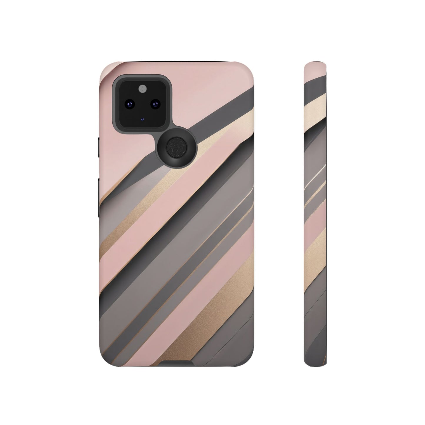 Google Pixel Case - Blush Neutral Stripes