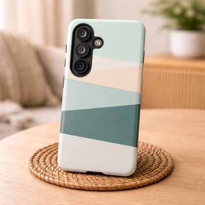 Samsung Galaxy Minimal Neutral Stripe Case - Matte Tough Protective Cover