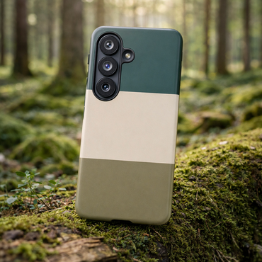 Samsung Galaxy Minimal Neutral Colour Block Phone Case - Matte Tough Protective Cover