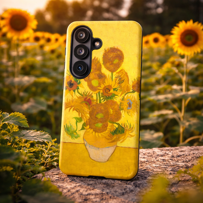 Samsung Galaxy Van Gogh Sunflowers Phone Case - Floral Art Matte Tough Protective Cover