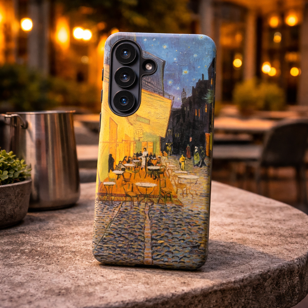 Samsung Galaxy Van Gogh Cafe Terrace Phone Case - Night Art Matte Tough Protective Cover