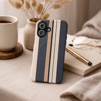 Slate Sandline Stripe iPhone Case - Premium MagSafe Protective Cover