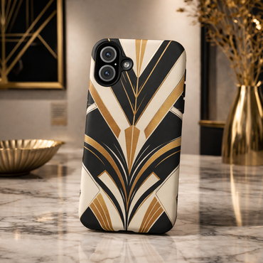 Deco Noir Luxe iPhone Case - Premium MagSafe Protective Cover