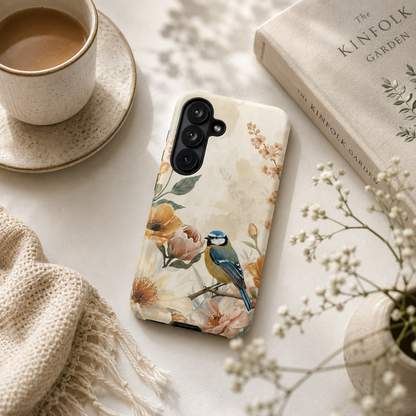 iPhone Floral Blue Tit MagSafe Tough Case