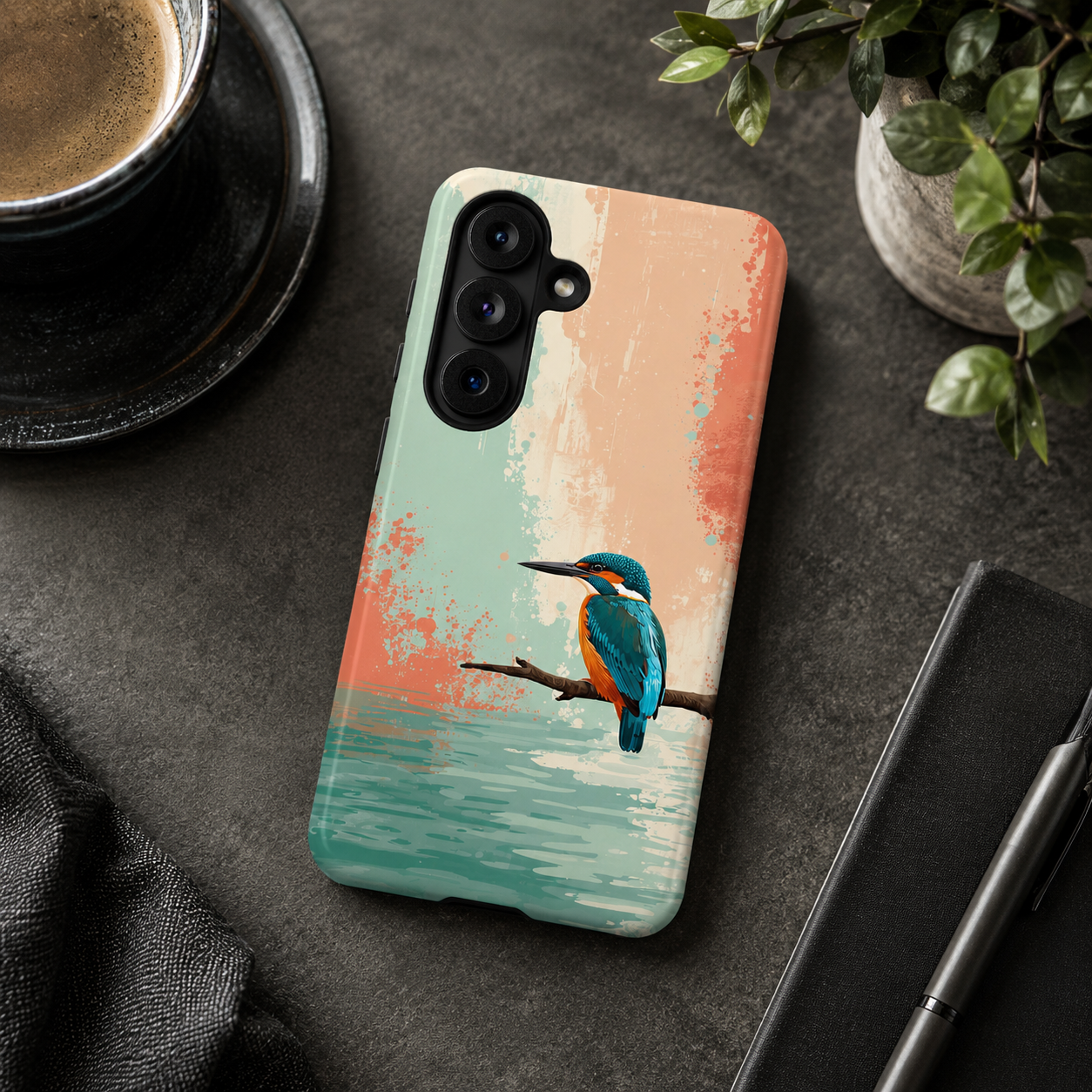 iPhone Bright Abstract Kingfisher Premium MagSafe Case