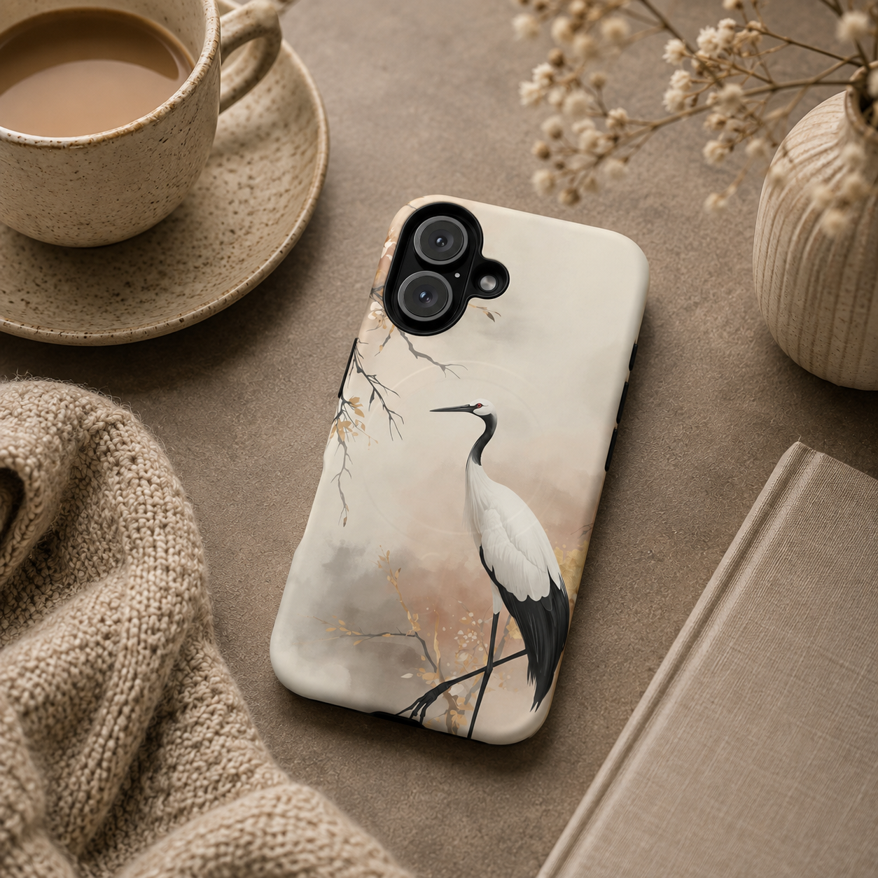iPhone Elegant Crane Premium MagSafe Case