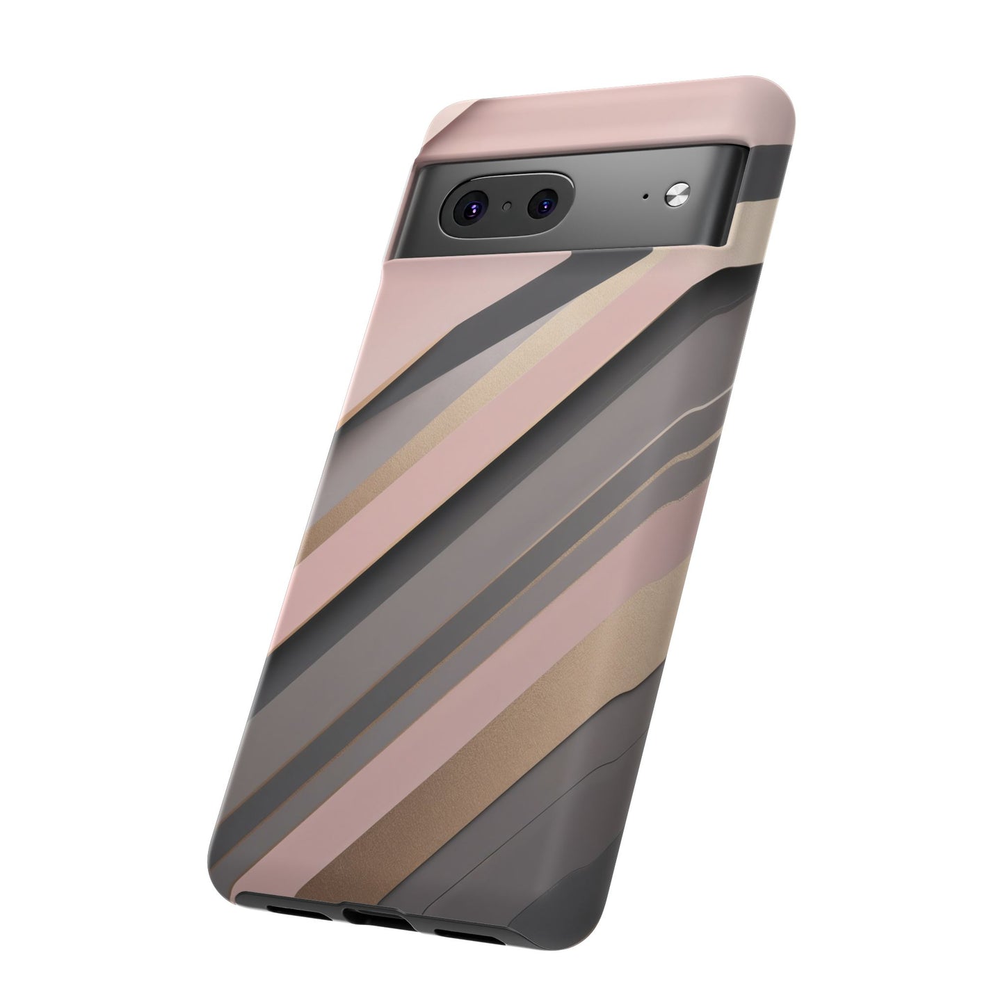 Google Pixel Case - Blush Neutral Stripes