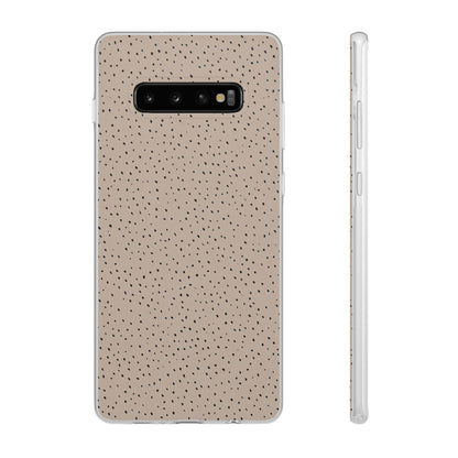 Minimal Micro Leopard Print Phone Case - Taupe & Black Animal Pattern