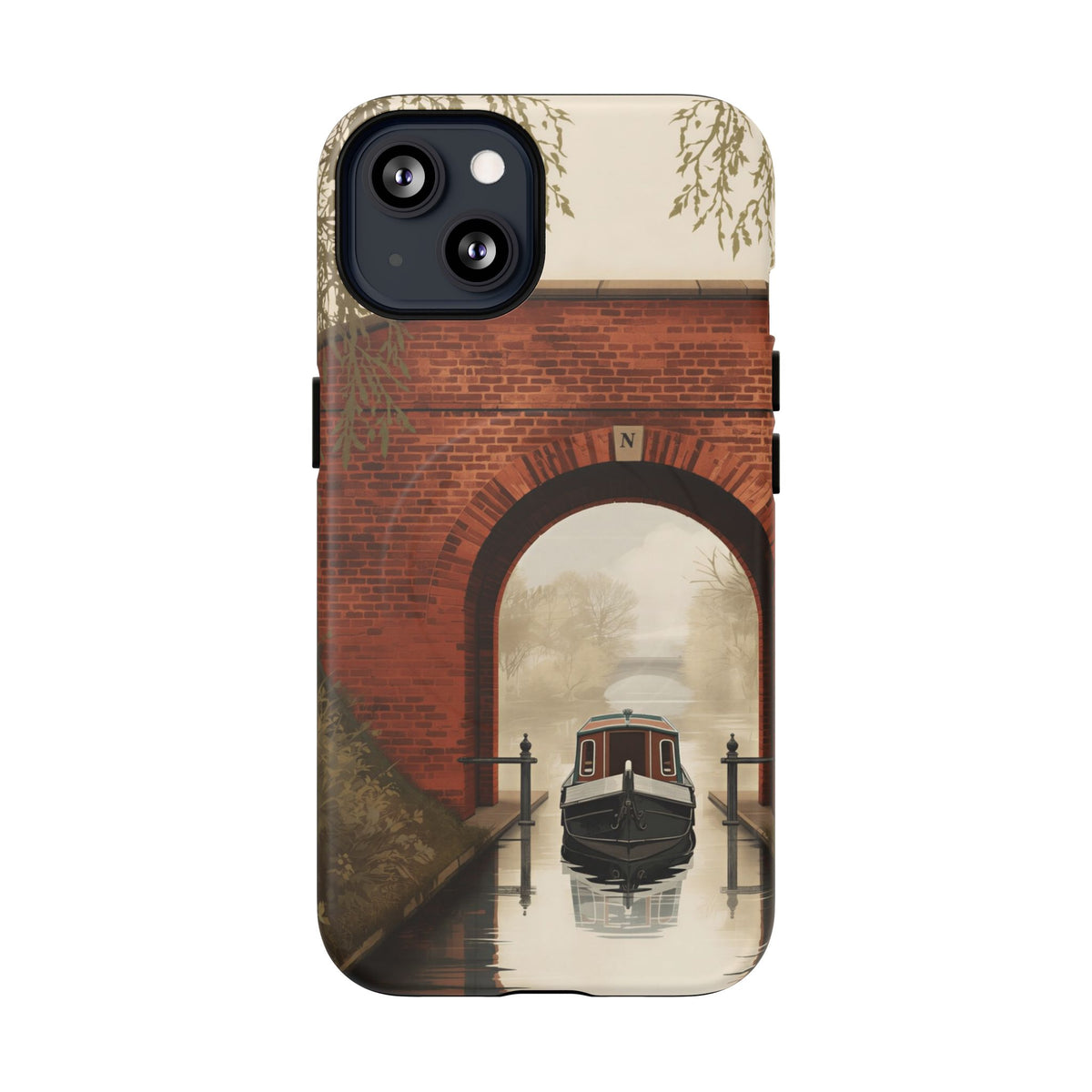 Willow Canal Bridge Passage iPhone Case – Heritage Waterway Design