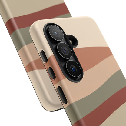 Samsung Galaxy Personalised Wave Stripe Phone Case - Custom Name Matte Tough Protective Cover