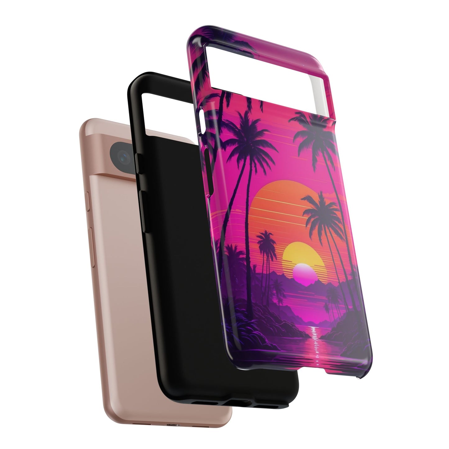 Google Pixel Case - Tropical Sunset Palm Paradise