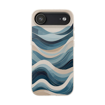 Nordic Wave Eco-Friendly iPhone Case - Sustainable Biodegradable Design