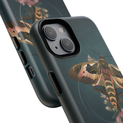 Rosebay at Midnight British Moth Botanical iPhone Case
