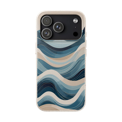 Nordic Wave Eco-Friendly iPhone Case - Sustainable Biodegradable Design