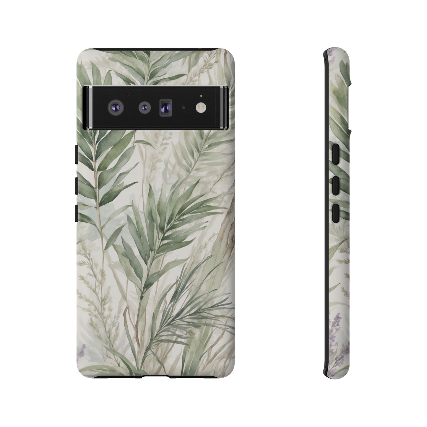 Google Pixel Case - Botanical Greenery Watercolour Pattern