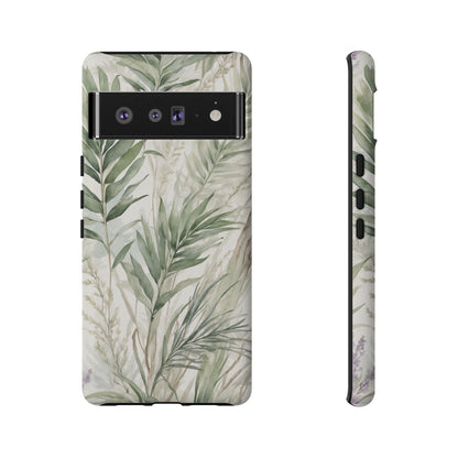 Google Pixel Case - Botanical Greenery Watercolour Pattern