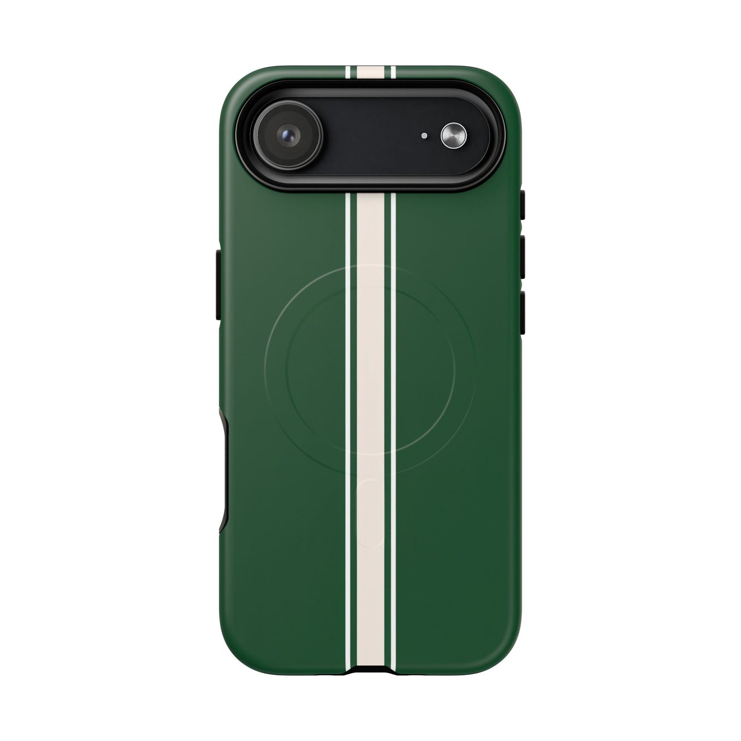 British Racing Green Stripe iPhone Case – Shockproof MagSafe® Compatible Cover