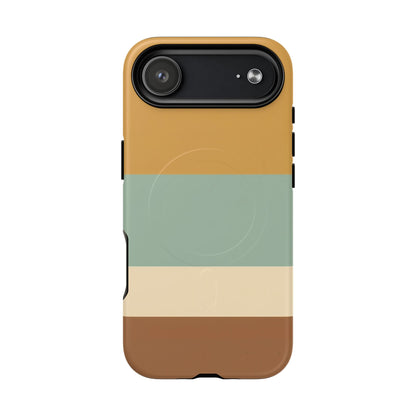 Sienna Coast Stripe iPhone Case - Premium MagSafe Protective Cover