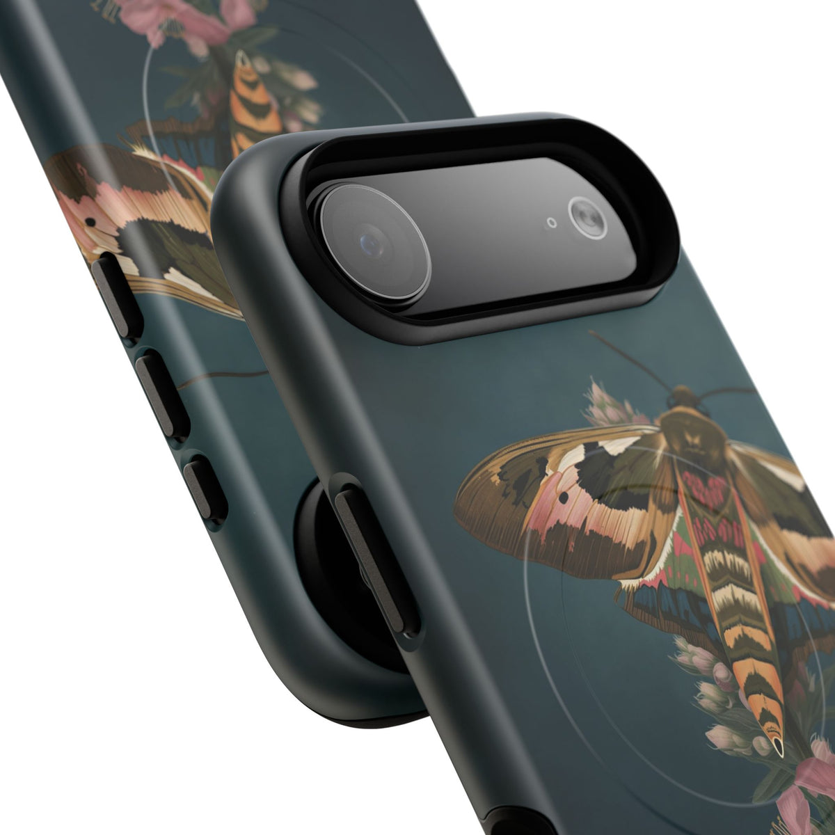 Rosebay at Midnight British Moth Botanical iPhone Case