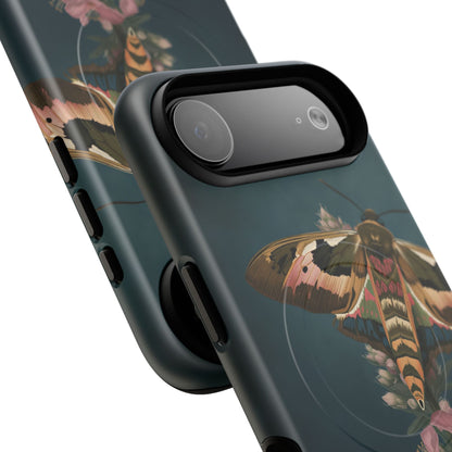 Rosebay at Midnight British Moth Botanical iPhone Case