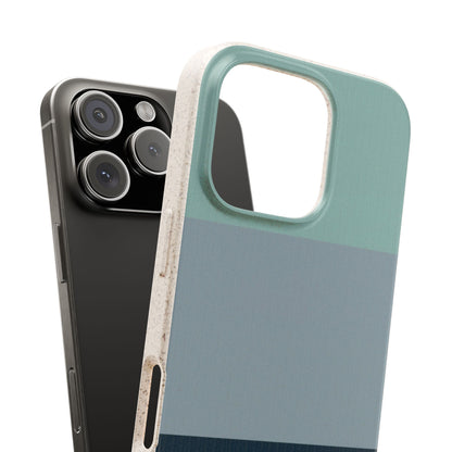 Personalised Eco-friendly iPhone Case - Custom Name Phone Case - Minimal Colour Block Design