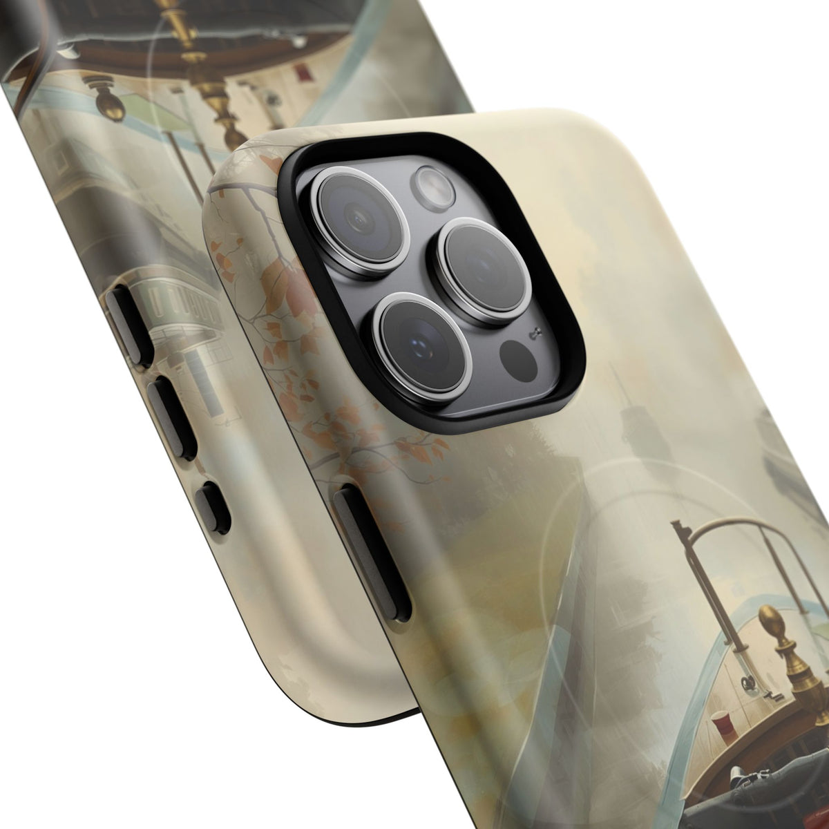 iPhone Misty Narrowboat Stern Premium MagSafe Case