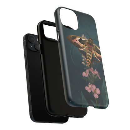 Rosebay at Midnight British Moth Botanical iPhone Case