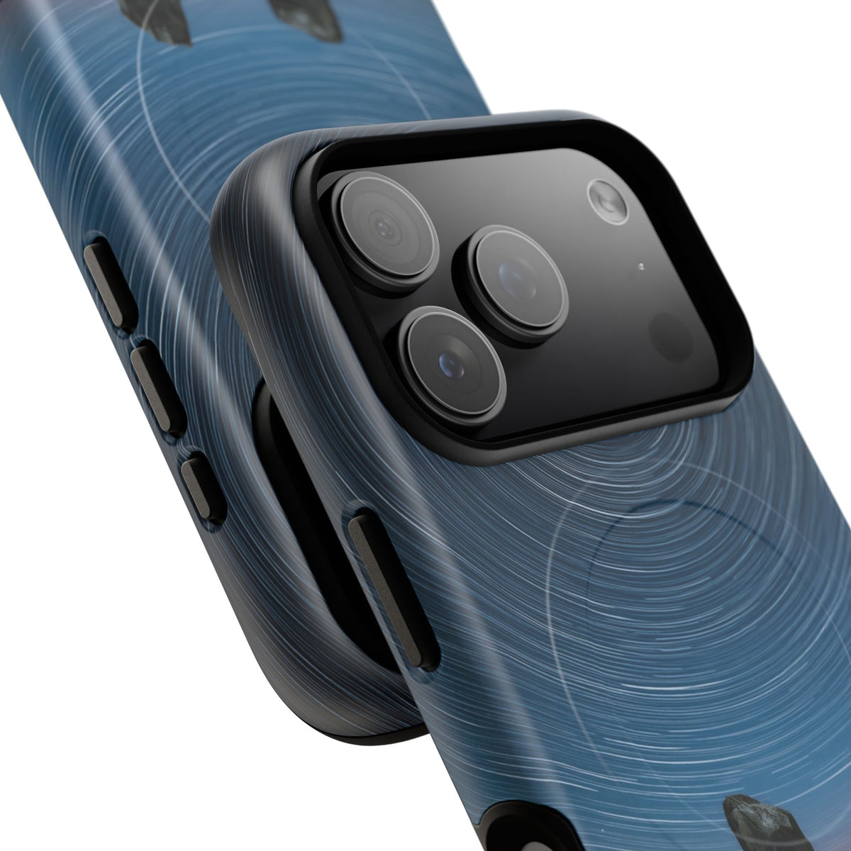 iPhone Star Trails Over Ancient Stones Premium MagSafe Case