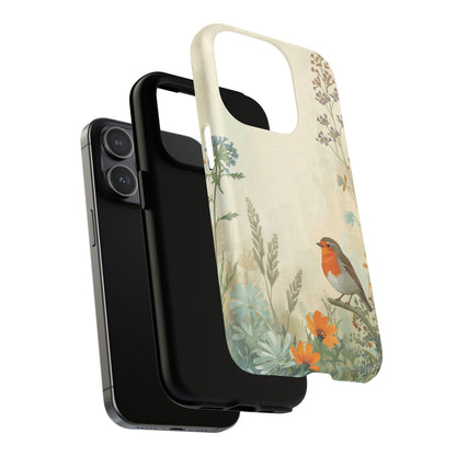iPhone Floral Robin Premium MagSafe Case