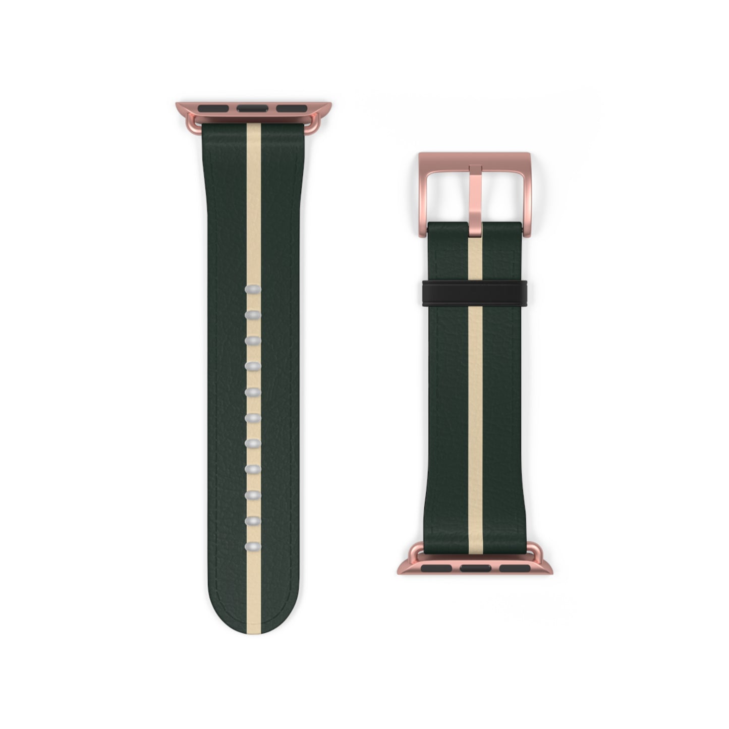 British Racing Green Stripe Apple Watch Strap - Heritage Motorsport Watch Band