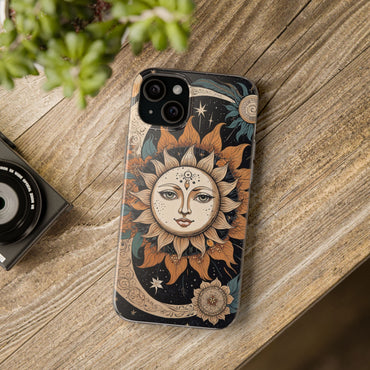 Celestial Sun & Moon Phone Case Cosmic Boho