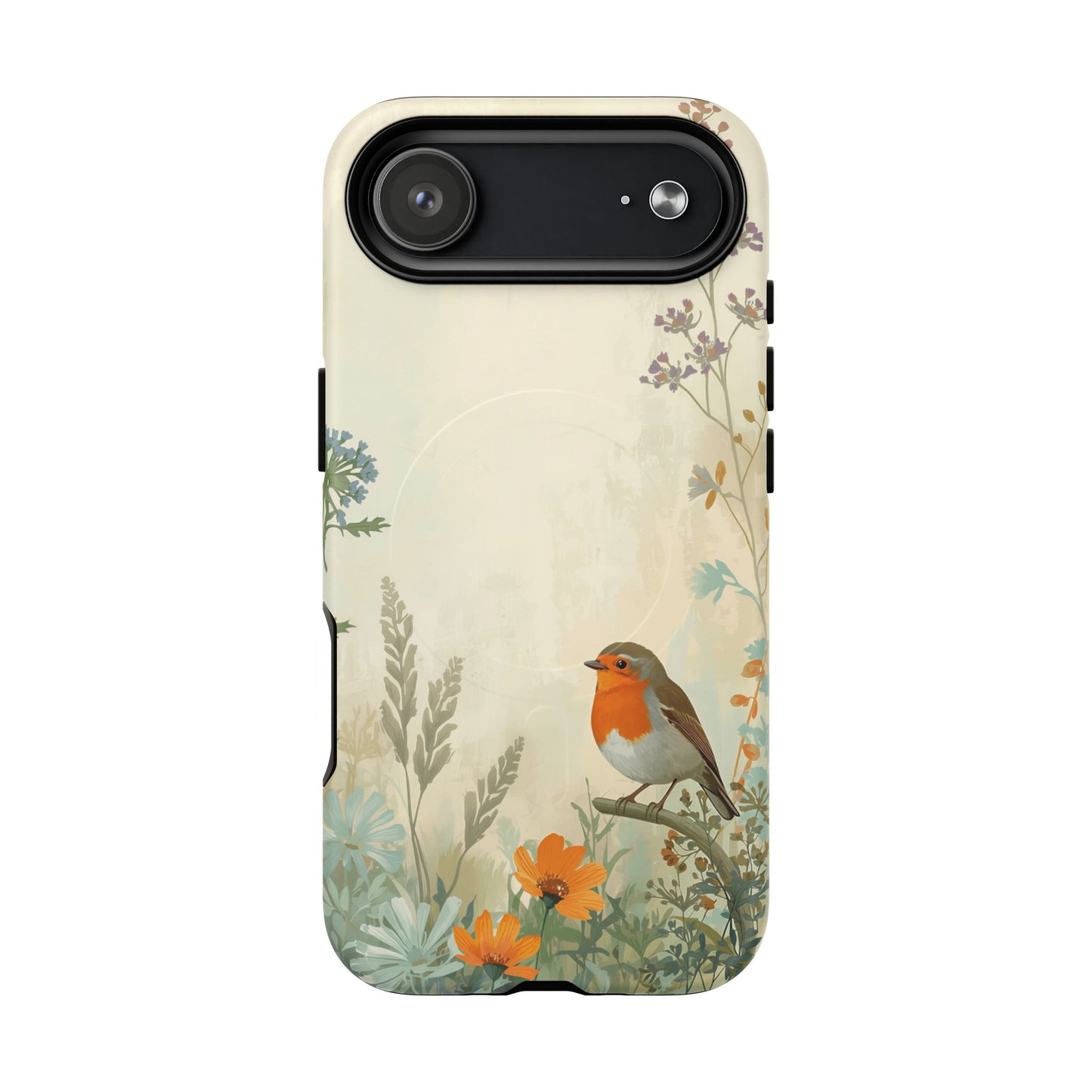 iPhone Floral Robin Premium MagSafe Case