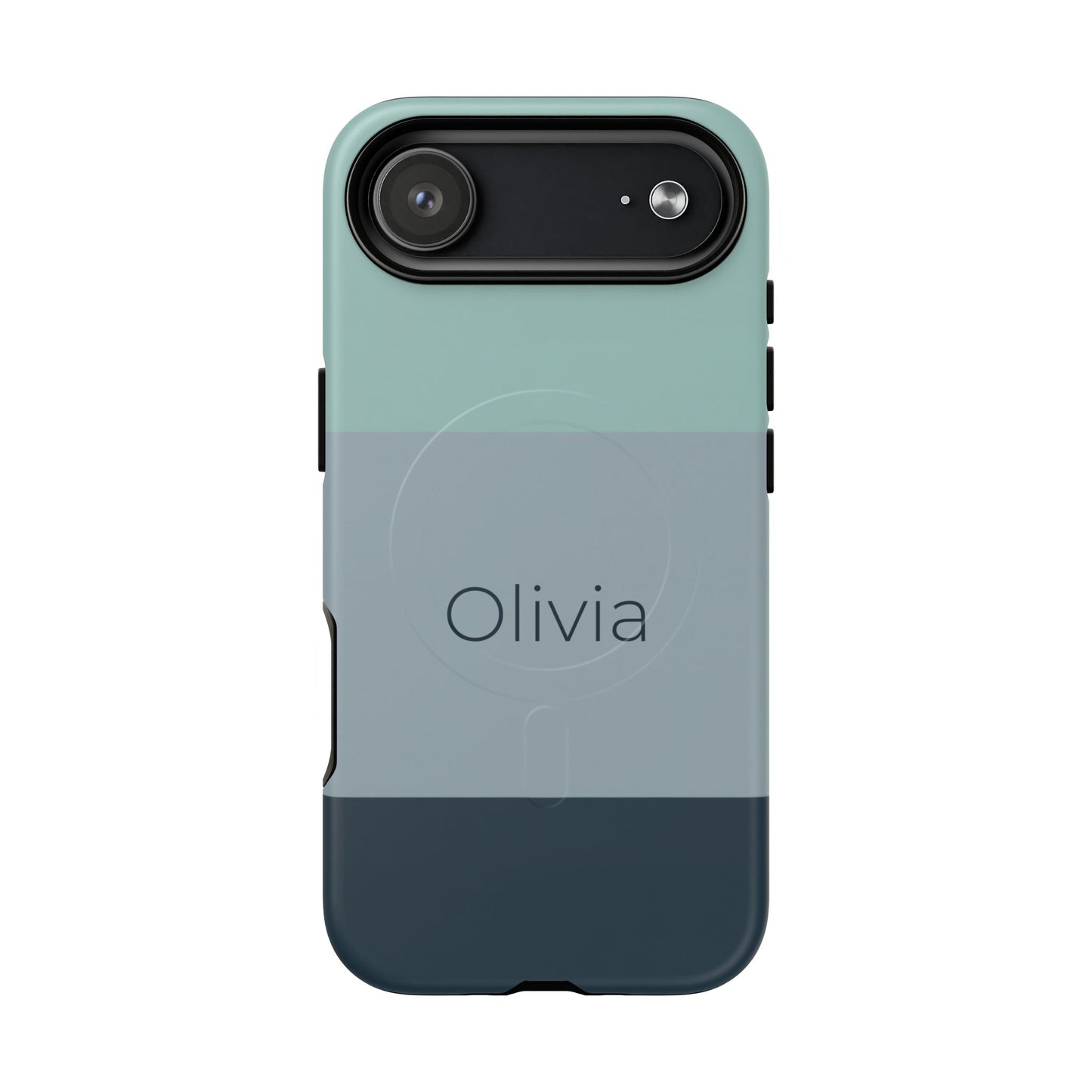 Personalised Custom Name iPhone MagSafe Case - Coastal Slate