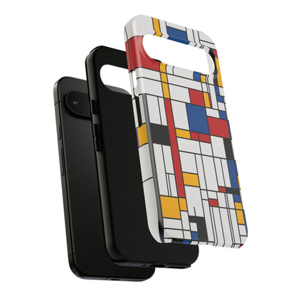 Google Pixel Case Mondrian Geometric Modern Art Design Matte Finish