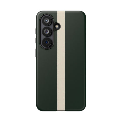 Samsung Galaxy British Racing Green Stripe Case - Matte Tough Protective Cove