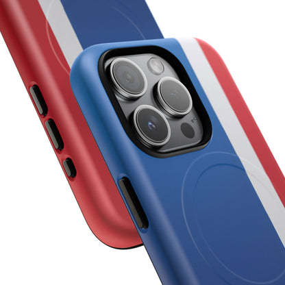 Tricolour Line iPhone Case - Luxury Shockproof MagSafe® Tough Cover