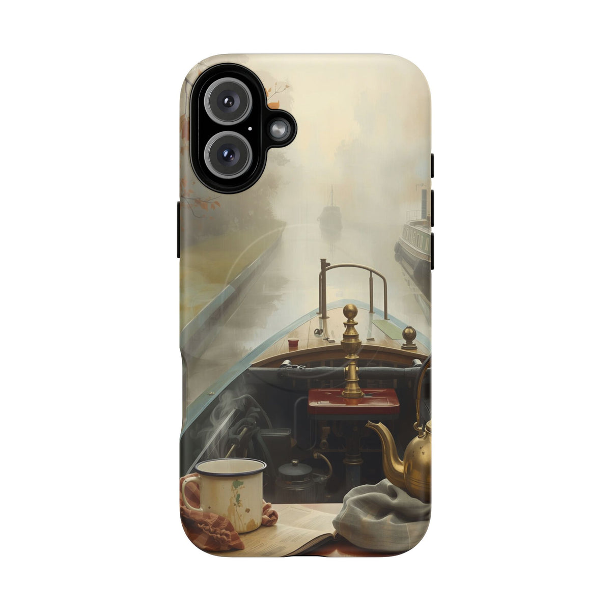 iPhone Misty Narrowboat Stern Premium MagSafe Case