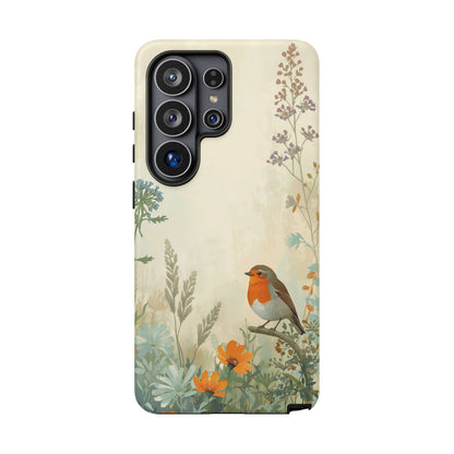 Samsung Galaxy Floral Robin Tough Case